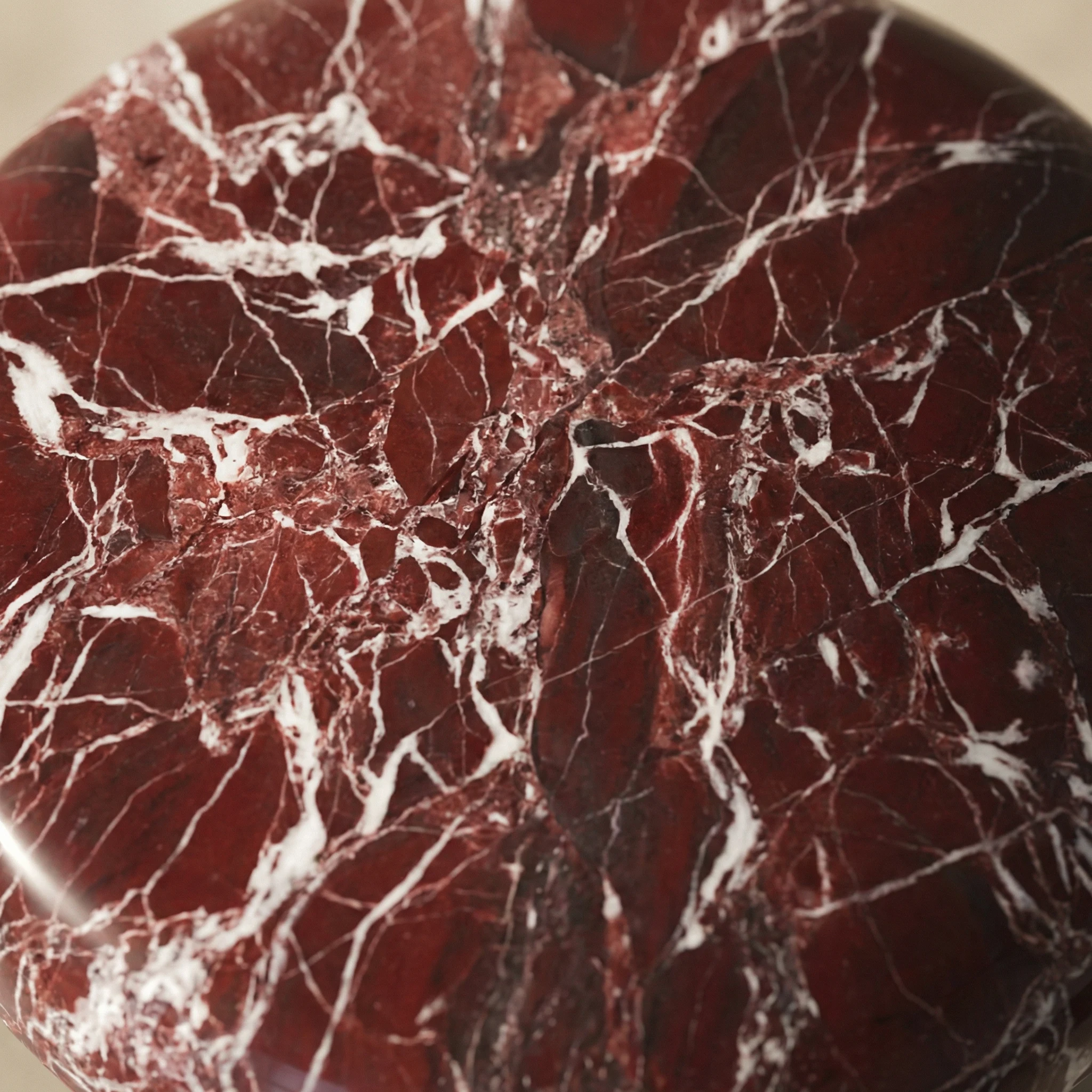 Close-up marble veining — raw slab selection